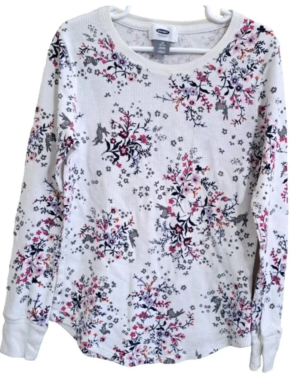 Old Navy Girl's L Floral Long Sleeve Thermal Top Fairycore